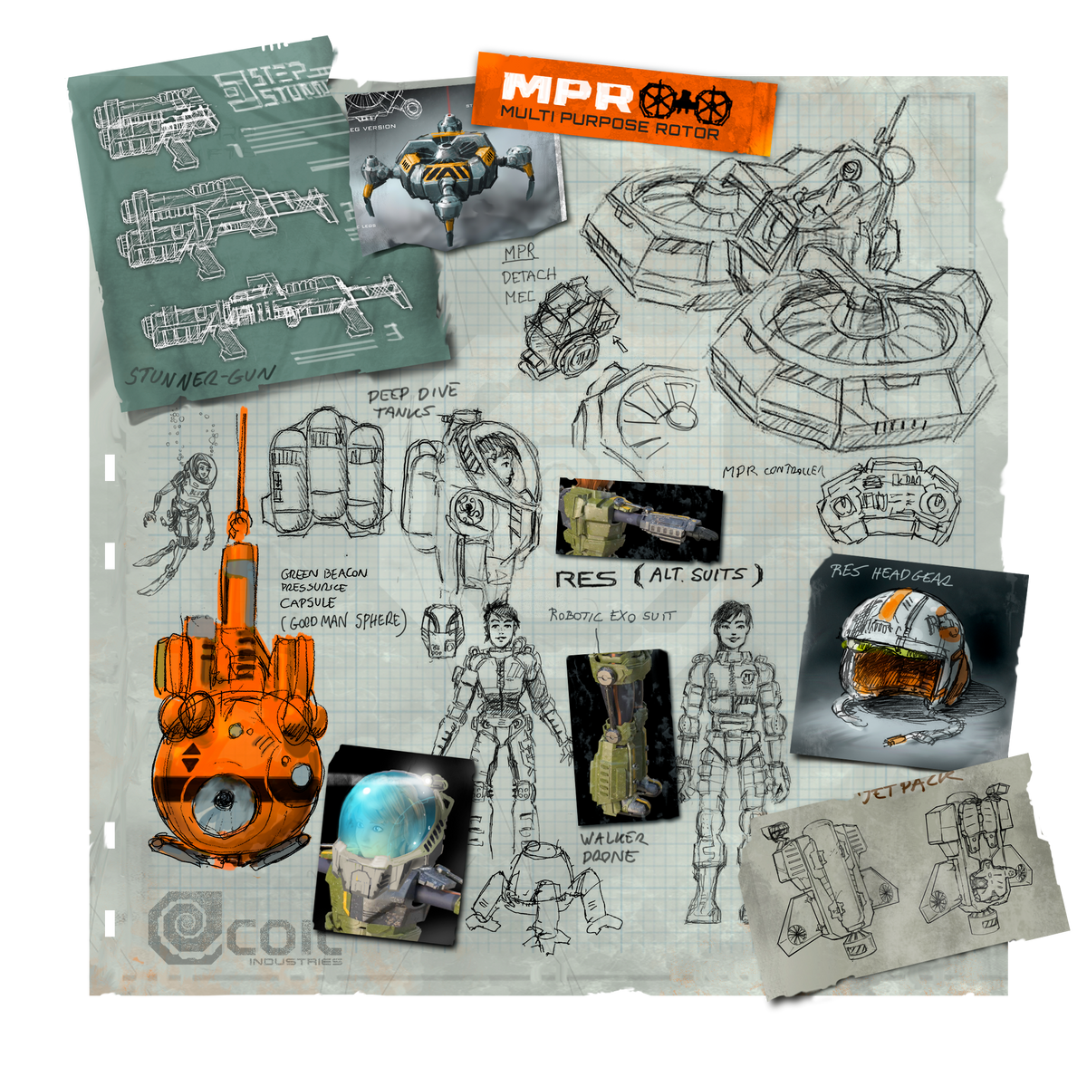 Res Sketches Res equipment